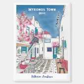 Colorful Mykonos Greece Personalized Souvenir  マグネット (正面)
