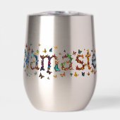 Colorful Namaste Butterflies - Graphic Yoga Art (正面)