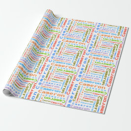 Colorful Name Personalized Gift Wrapping Paper ラッピングペーパー