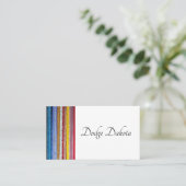 Colorful Native American Stripes Custom QR Code 名刺 (スタンド正面)