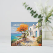 Colorful Naxos Greece Oil Paint ポストカード (スタンド正面)