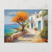 Colorful Naxos Greece Oil Paint ポストカード (正面)