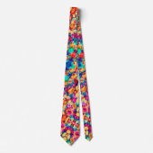 Colorful Neck Tie with Roses ネクタイ (正面)