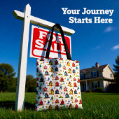 Colorful Neighborhood Houses Realtor トートバッグ