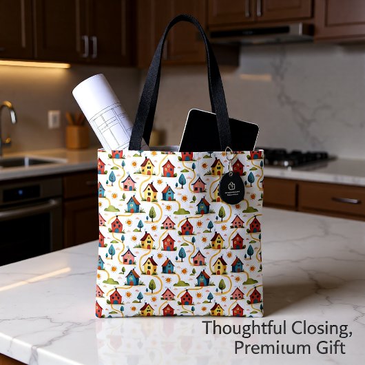 Colorful Neighborhood Houses Realtor トートバッグ