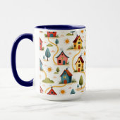Colorful Neighborhood Houses Realtor マグカップ (左)
