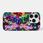 Colorful Neon Joysticks Pattern iPhoneケース (裏面横)