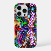 Colorful Neon Joysticks Pattern iPhoneケース (裏面)
