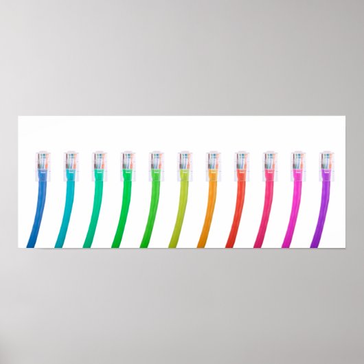 Colorful Network Cables ポスター (正面)