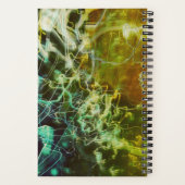 Colorful Noise Photo Abstract Electric Light Green ノートブック (裏面)