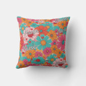 Colorful Nurse Floral Pattern (1) クッション (裏面)