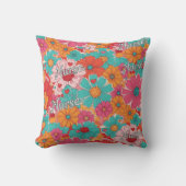 Colorful Nurse Floral Pattern (1) クッション (正面)