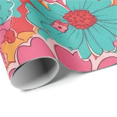 Colorful Nurse Floral Pattern (1) ラッピングペーパー (ロールコーナー)