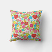 Colorful Nurse Floral Pattern (2) クッション (裏面)