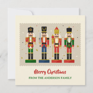 Colorful Nutcracker Soldiers Merry Christmas シーズンカード