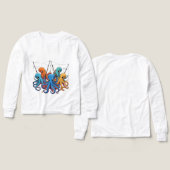 Colorful Octopus Crew – Kids’ Long Sleeve Tee (デザイン 正面＆背面)