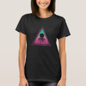 Colorful Octopus Geometrical Triangle Tentacle Ret Tシャツ (正面)