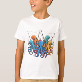 Colorful Octopus Kids Tee Tシャツ