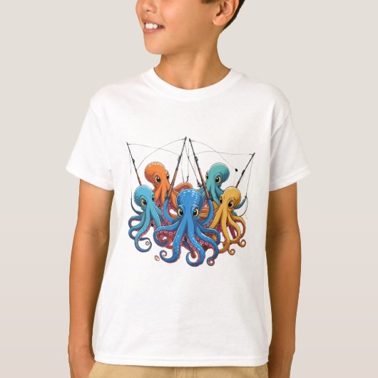 Colorful Octopus Kids Tee Tシャツ (正面)