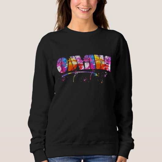 Colorful Omaha Lettering  Watercolor Omaha スウェットシャツ (正面)