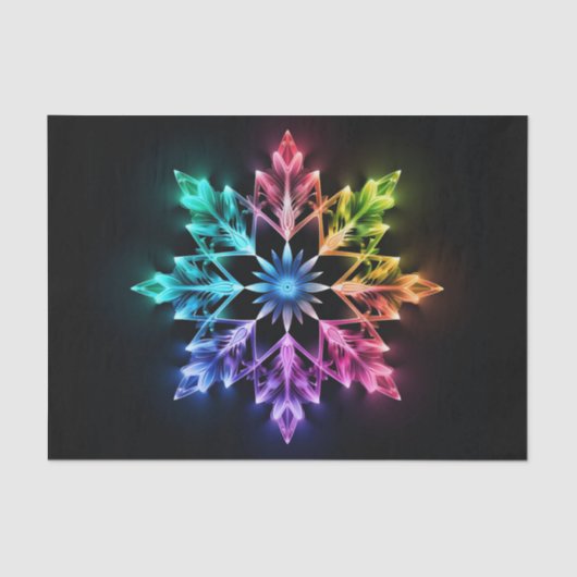 COLORFUL OMBRE HOLIDAY WINTER SNOWFLAKE 薄葉紙 (正面)