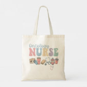 Colorful Oncology Nurse Retro Aesthetic トートバッグ (裏面)