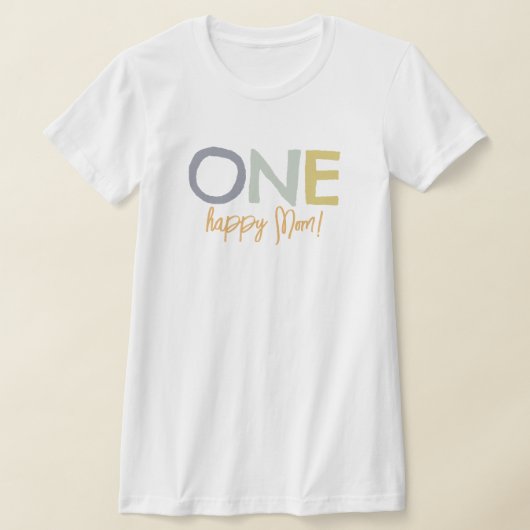Colorful One Happy Mom Birthaday T-Shirt Tシャツ (レイダウン)