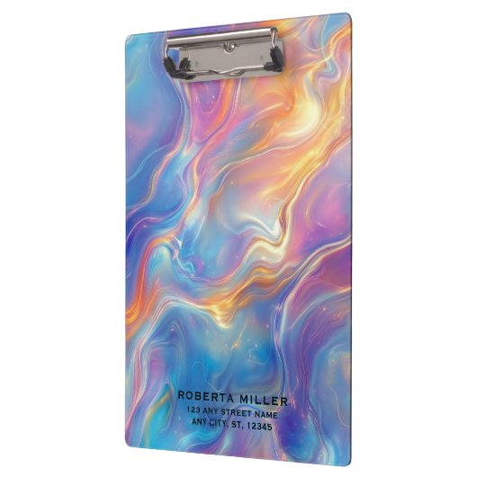 Colorful opal swirly flowing marble texture クリップボード (左)