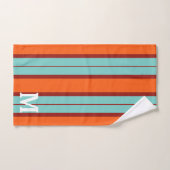 colorful orange &red  blue initial monogram バスタオルセット (ハンドタオル)