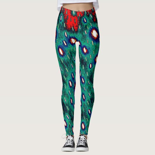 Colorful Organic Pattern Leggings レギンス (正面)