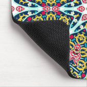 Colorful Ornamental Rosette Mandala Art マウスパッド (コーナー)