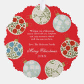 Colorful Ornaments Christmas Photo Ornament Card オーナメントカード (裏面)