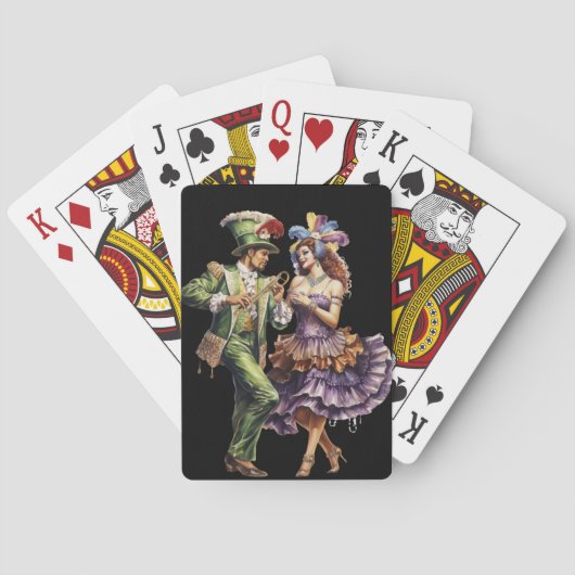 COLORFUL ORNATE MARDI GRAS COUPLE トランプ (裏面)