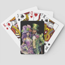 COLORFUL ORNATE MARDI GRAS COUPLE トランプ