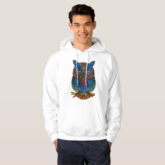Colorful Owl Hoodie パーカ (正面フル)