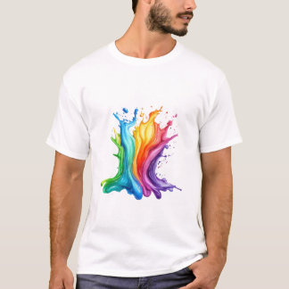 Colorful paint Concept Artistic Design Tシャツ