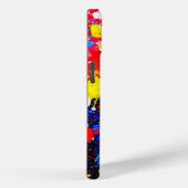 Colorful Paint Splatter Canvas Art Case-Mate iPhoneケース (裏面 / 右)
