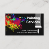Colorful Paint Splatter Home Painting 名刺 (正面)