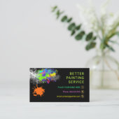 Colorful Paint Splatter Home Painting Painter 名刺 (スタンド正面)