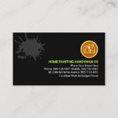 Colorful Paint Splatter Home Painting Painter 名刺 (裏面)