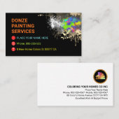 Colorful Paint Splatter Home Painting Painter 名刺 (正面/裏面)