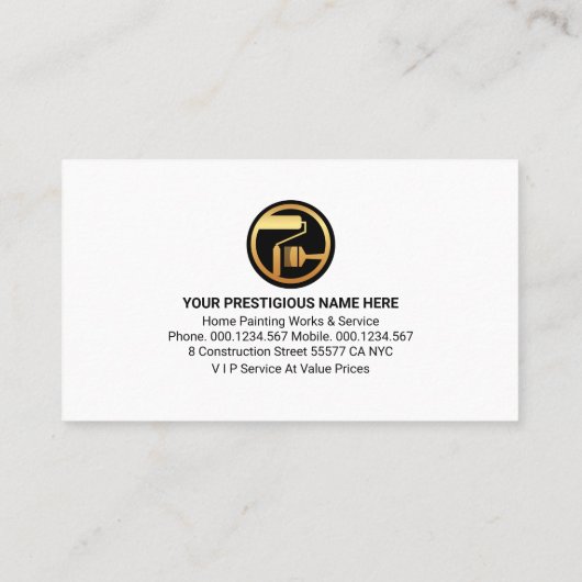 Colorful Paint Splatter Painting Service 名刺 (裏面)