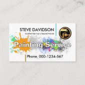 Colorful Paint Splatter Painting Service 名刺 (正面)
