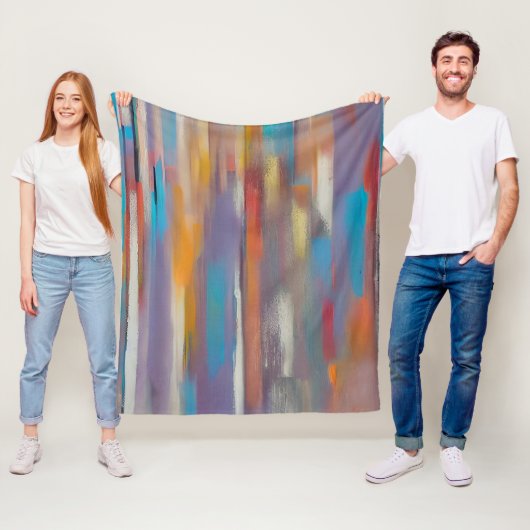 Colorful paint streaks フリースブランケット (インサイチュ)