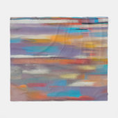 Colorful paint streaks フリースブランケット (正面(横))