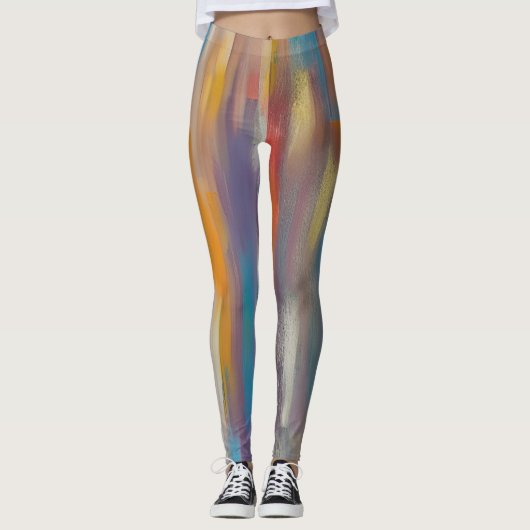 Colorful paint streaks  レギンス (正面)