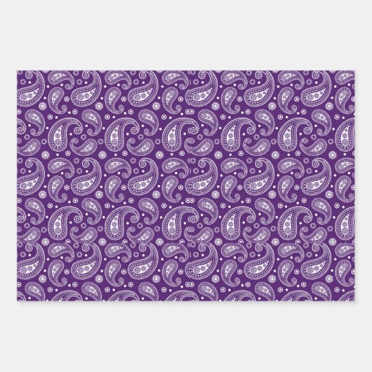 Colorful Paisley Design ラッピングペーパーシート (正面)