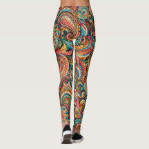 Colorful Paisley Leggings tout-imprimé