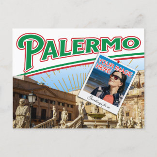 Colorful Palermo Italy photo collage ポストカード