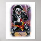 Colorful Panda Design on a White ポスター (正面)